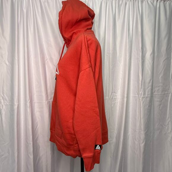 Reebok Red Hoodie Women’s Small Pullover Sweatshirt Logo Front - Picture 8 of 10